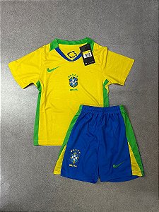 KIT INFANTIL SELEÇÃO BRASILEIRA AMARELO/VERDE 2025