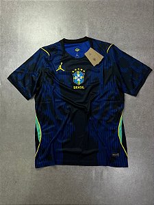 Camisa Brasil 2026/27 Jordan - Jogador Masculina - Azul e Preta
