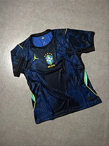 Camisa Brasil 2026/27 Jordan - Jogador Masculina - Azul e Preta