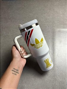 COPO TERMICO FLAMENGO LIBERTADORES BRANCO/ DOURADO