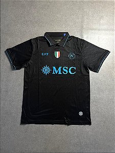 Camisa EA7 Napoli 20025/26 Preta/Azul
