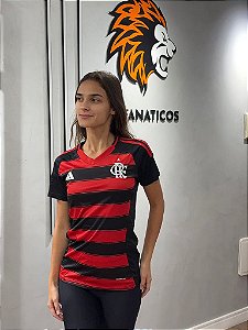 Camisa Flamengo I 25/26 s/n Torcedor Feminina - Preto