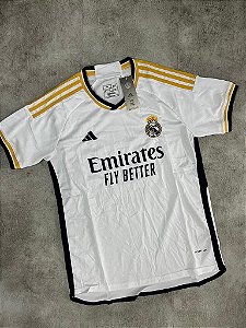 Camisa Real Madrid Home 23/24 s/n° Torcedor Adidas Unissex - Branco