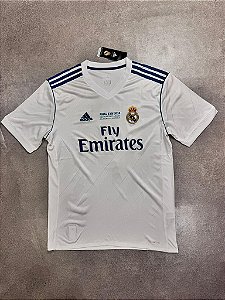 Camisa Real madrid UEFA 2018 BRANCA