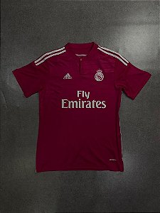CAMISA RETRÔ REAL MADRID ROSA EMIRATES