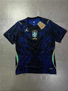 CAMISA SELEÇÃO BRASILEIRA JORDAN PRETA JOGADOR