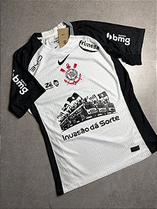 Camisa Corinthians I 25/26 s/n Jogador Nike Masculina - Branco+Preto Invasão dá Sorte