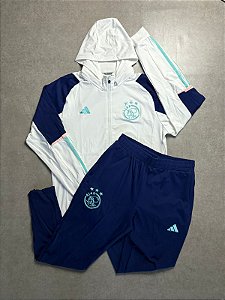 CONJUNTO DE TREINO AJAX BRANCO/AZUL MARINHO