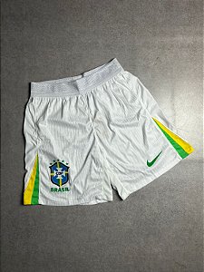 Shorts Seleção Brasileira Calção Branco