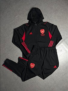 CONJUNTO DE TREINO ARSENAL PRETO/VERMELHO