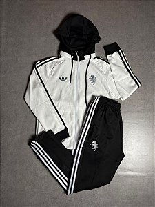 CONJUNTO DE TREINO JUVENTUS BRANCO/PRETO