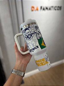 COPO TERMICO CANUDO SELEÇÃO BRASILEIRA NEYMAR