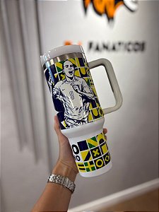 COPO TERMICO CANUDO SELEÇÃO BRASILEIRA RONALDO FENÔMENO