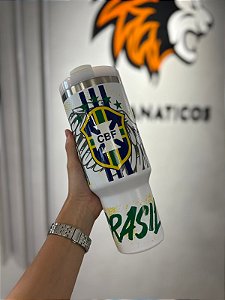 COPO TERMICO CANUDO SELEÇÃO BRASILEIRA ÁGUIA BRANCO