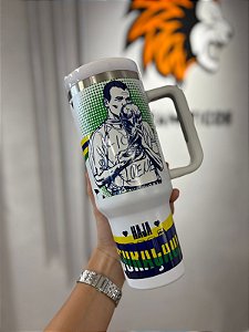 COPO TERMICO CANUDO SELEÇÃO BRASILEIRA ROMÁRIO