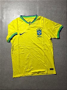 Camisa Nike Brasil I 2022/23 Torcedor Amarela