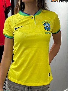 Camisa Brasil Seleção Feminina Amarela Torcedora 2022/23