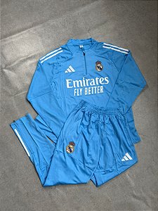 CONJUNTO DE TREINO REAL MADRID 2026/27 AZUL CLARO