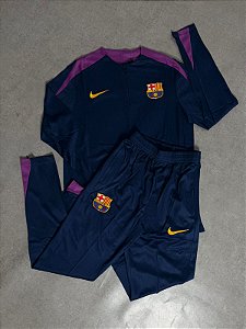 CONJUNTO DE TREINO BARCELONA AZUL/ROXO 2025/26