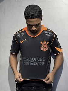 Camisa Corinthians Modelo Jogador total 90 III 2025/26 Completa Patrocinadores