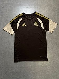 Camisa Flamengo adidas treino Marrom