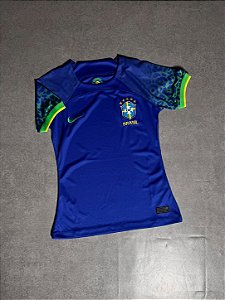 Camisa Brasil II Feminina Torcedora PRO Copa do Mundo 22/23 Azul Feminina