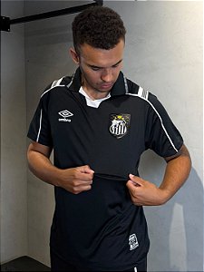 Camisa Santos III 26/27 s/n Jogador Umbro Masculina - Preto+Branco