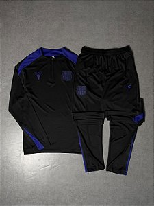 CONJUNTO BARCELONA PRETO E ROXO 2026/27