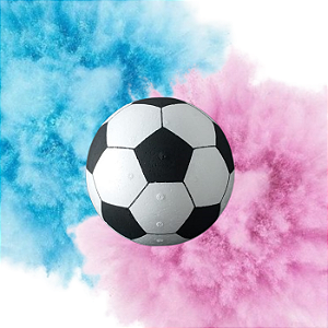 Bola Futebol para Chá Revelação (tema tradicional) 2 Cores: Rosa e Azul