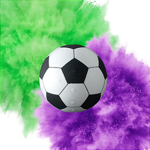 Bola Futebol para Chá Revelação (tema tradicional) 2 Cores: Lilás e Verde