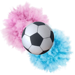 Bola Futebol para Chá Revelação (tema tradicional) 2 Cores: Rosa e Azul