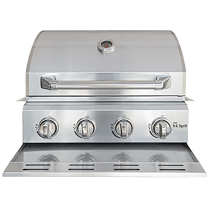 Churrasqueira a gás AÇO INOX 304 embutir ou bancada 4 queimadores