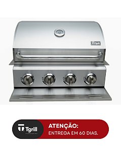 Churrasqueira a gás em inox 4 queimadores modelo Supreme