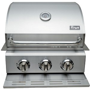 Churrasqueira a gás em inox 3 queimadores modelo Supreme