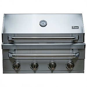 Churrasqueira Hibrida Legacy inox 304 gás, carvão e defumador 4 queimadores