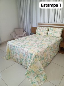 Jogo De Cama Queen Vida Bela  3 pçs