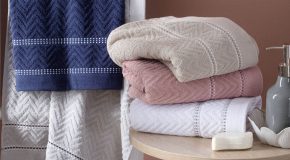 Toalha de Banho Jacquard Chevron