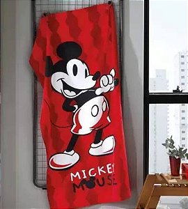 Toalha de Banho Infantil Gigante Mickey e Minnie Mouse