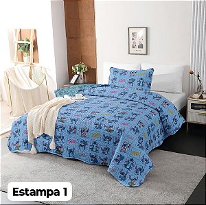Colcha Ultrasonic Dupla Face Infantil Solteiro Jolitex ( Menino e Menina )