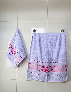Toalha Safira "Minha doce mâe" 2pçs