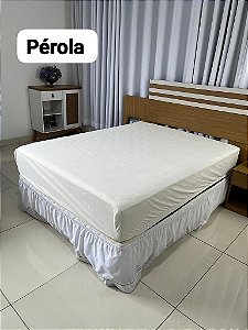 Lençol de elástico "Toque de Seda" queen