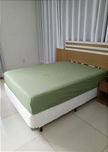 Lençol Queen Com Elástico Liso Vida Bela