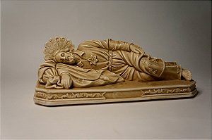 São José dormindo - Estilo Escultura em Pedra - Verniz automotivo - 18 cm