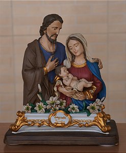 Busto Sagrada Família - Acabamento Premium - Tradicional - 28 cm