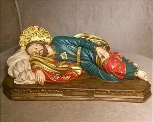 São José Dormindo - Acabamento Premium - 28 cm - Gesso