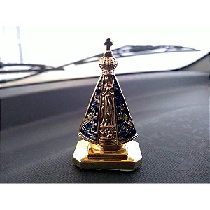 Imagem de Nossa Senhora Aparecida em Metal para Painel de Carro – 6cm
