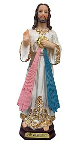 Imagem em resina  de Jesus Misericordioso  -  20 cm