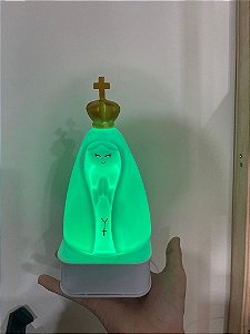 Luminária Nossa Senhora de borracha c/ sensor