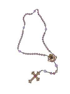 Terço Rosa  – Nossa Senhora Aparecida (45 cm)