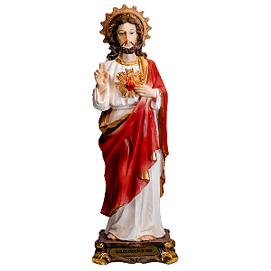 Imagem Sagrado Coração de Jesus 21 cm em resina